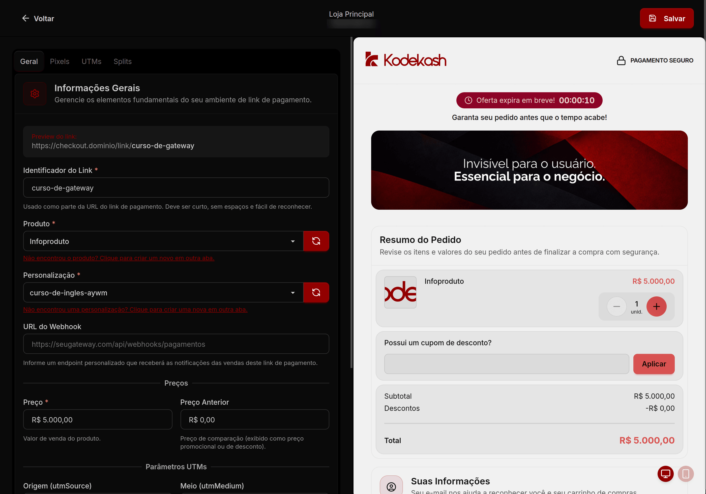 Link de pagamento