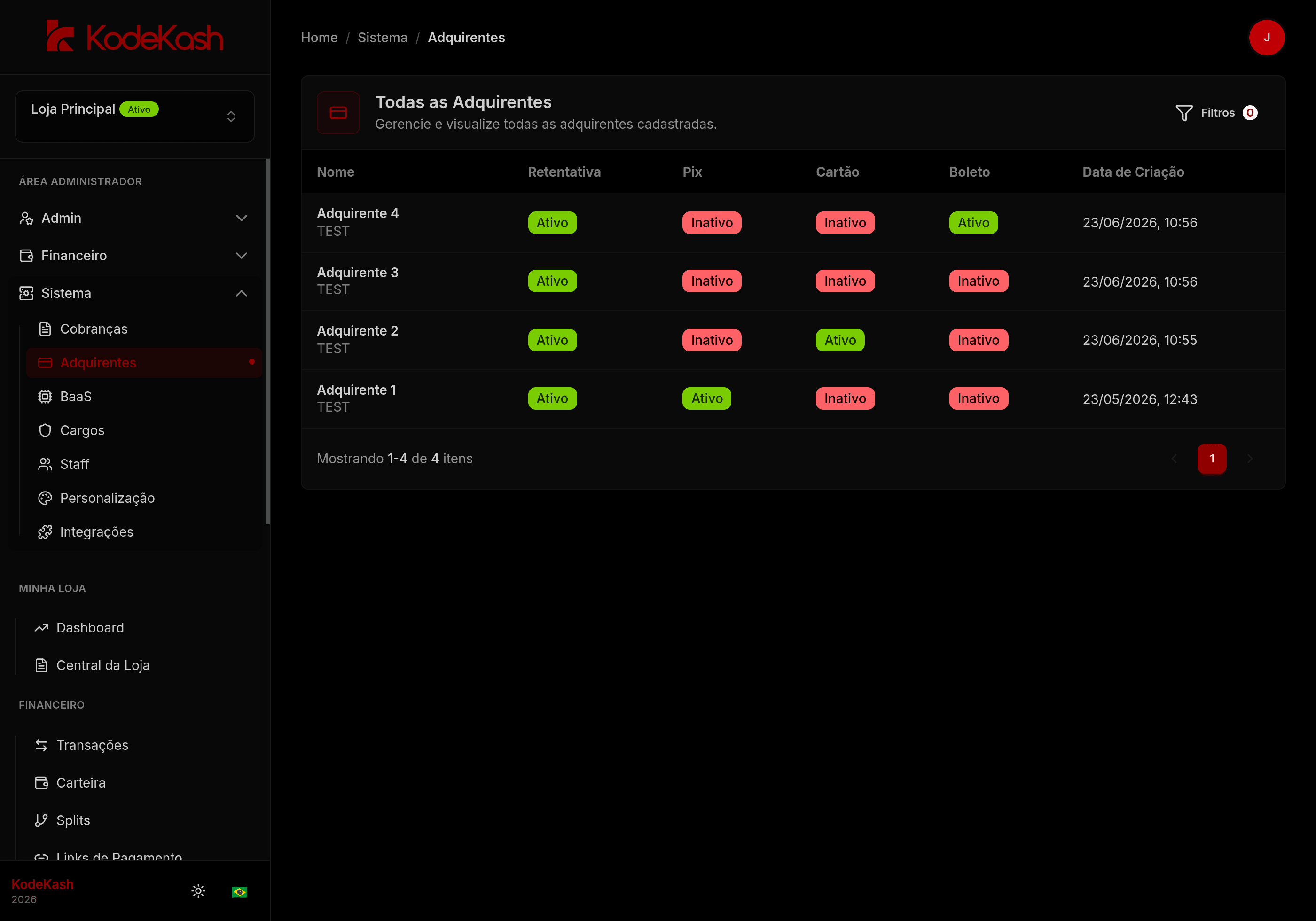 Adquirentes conectadas